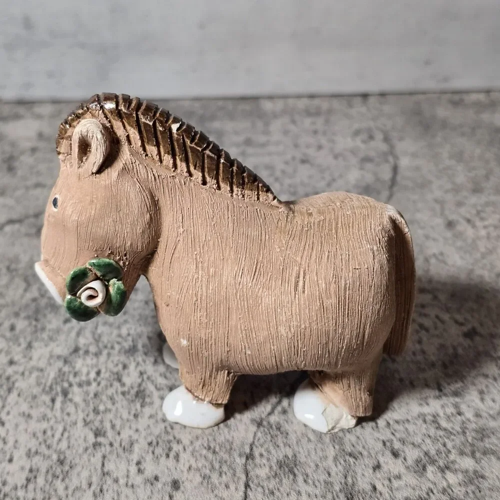 VTG Phallic Artesania Rinconada Horse Flower in Mouth Donkey Mule Retired Kitsch